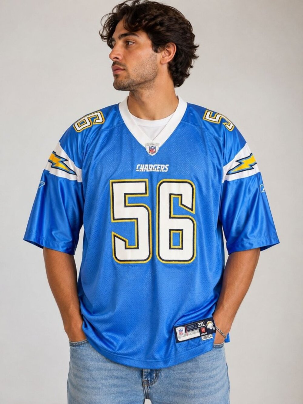 Reebok NFL Equipment Shawne Merriman #56 San Diego Chargers Jersey 2XL +2